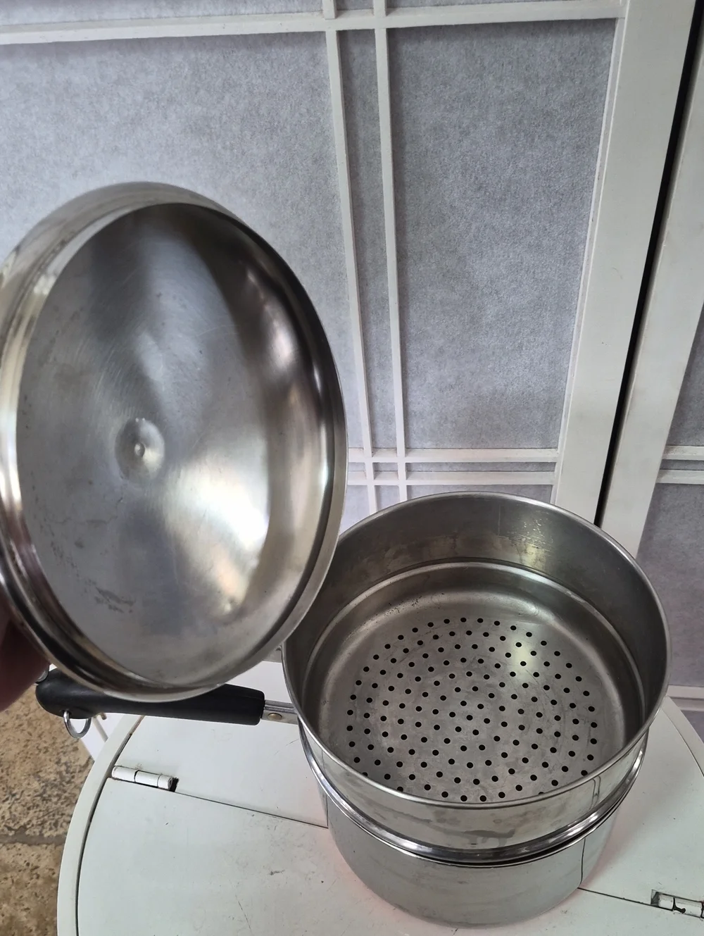 COPY - COPY - Vintage Revere Ware 3 Qt Copper Bottom Pot and Steamer Set